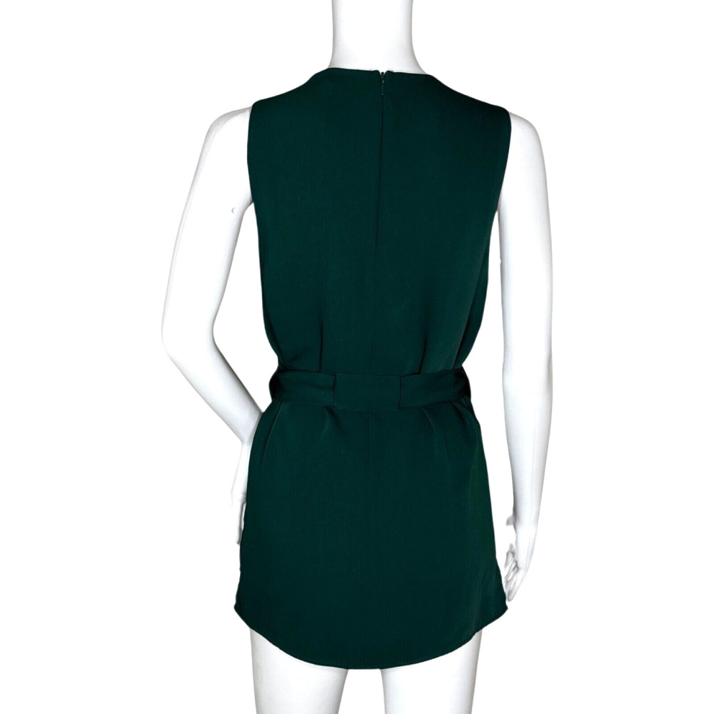 TopShop Shirt Womens 4 Dark Green Blouse Layer Business Office‎ Casual Versatile - Picture 4 of 9